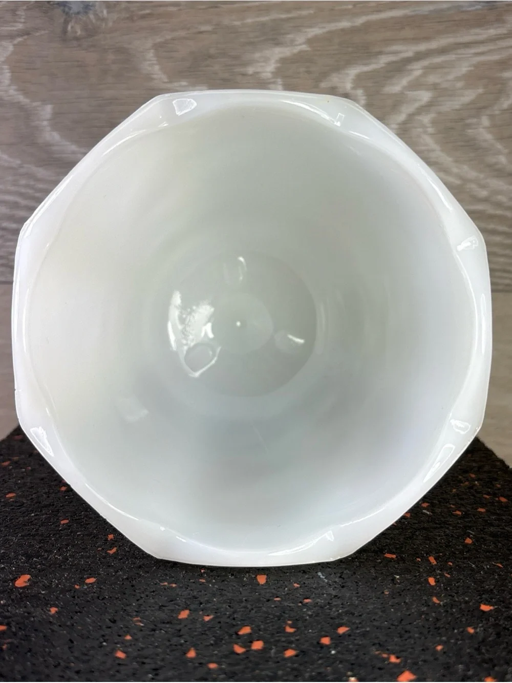 Milk Glass Pedestal Compote with Raised Berry Motif - White